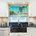thumbnail image 6 of Coolnut Palm Tree Kitchen Curtains 2 Panels, UV Protected Tier Curtains Half Window Curtains Kitchen Tiers for Guest Room Bathroom Sink Laundry Room Basement,36 x 27 Inch, 6 of 6