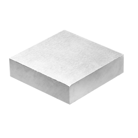 60x60x15mm Steel Bench Block, Steel Block Metal Bench Block No Holes Matched Hardened Steel Flat 123 Blocks Precision Ground Milling for Jewelry Making Stamping Tool, Square