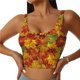 thumbnail image 1 of Balery Vintage maple leaf autumn Sujetadores deportivos con espalda cruzada para mujer, acolchados, sin costuras, de alto impacto, ideales para yoga, gimnasio, entrenamiento y fitness.-Small, 1 of 8