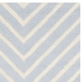 thumbnail image 4 of SAFAVIEH Cambridge Lilly Diamond Striped Wool Runner Rug, Light Blue/Ivory, 2'6" x 22', 4 of 7