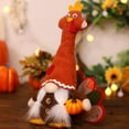 thumbnail image 5 of Harvest Festival Faceless Doll Thanksgiving Party Decoration Luminous LED Turkey Doll with Warm Glow Cloth Plush Desktop Decoration Kids Toy, 5 of 6