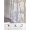 thumbnail image 6 of Sheer Curtains 72 inches Long, Purple Gradient Sea Waves Sandy Beach Coastal Scenery Light Filtering Sheer Window Curtains Rod Pocket Voile Drapes for Bedroom Living Room, 52"W x 72"L 2 Panels, 6 of 7