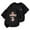 Black, variant on Children's Casual Short Sleeved T Shirt Cartoon Print Crewneck Comfortable Girls Dress Shirt
