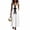 White, variant on Yangnuo Women's Sleeveless V-Neck Maxi Dress with Black Contrast Bow Ladies Fashion Casual Linen Blend Loose Fit Flowy Long Dress