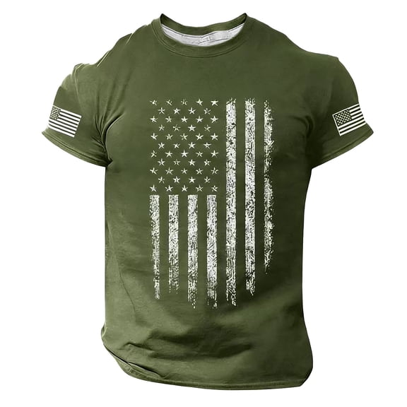 WERYOUNG Men's T-Shirts Usa 250Th Anniversary Short Sleeve T Shirt Fashion Patriotic Print Tee Holiday Party Breathable Cozy Tops