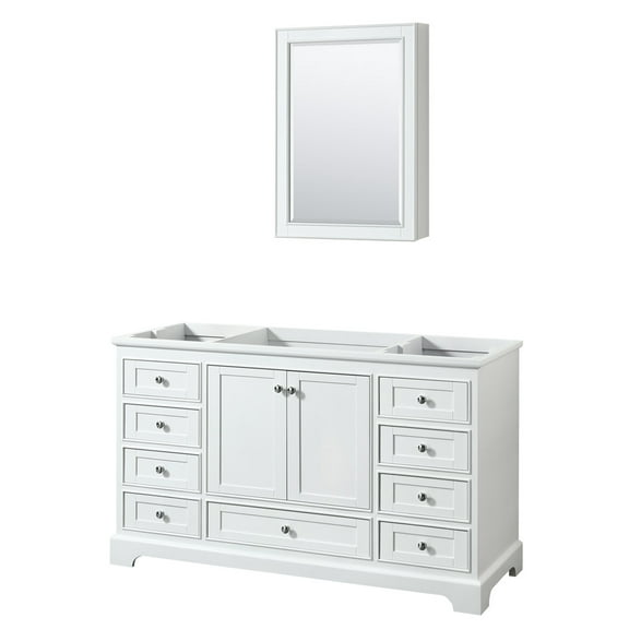 Wyndham Collection Wcs202060scxsxxmed Deborah 59-1/4" Free Standing Single Wood Vanity