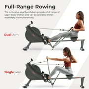 Sunny Health & Fitness MotionMax Foldable Magnetic Rowing Machine with Full Feathering Capability + Extra-Long 51” Rail w Smart Bluetooth & FREE SunnyFit® App- SF-RW522067