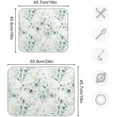 thumbnail image 3 of Green Leaves Dish Drying Mat for Kitchen Counter Herb Plant White Drying Mats Super Absorbent Reversible Microfiber Kitchen Countertop Protector Dishes Pad Medium 16x18 inch, 3 of 7