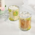 thumbnail image 5 of Yellow Lotus Garden Cotton Swabs Cans Translucent Plastic Canisters Dustproof Lid for Bathroom Storage, 5 of 7