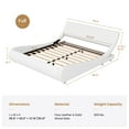 thumbnail image 6 of Sha Cerlin White Full Platform Bed, Leather Bed Frame with Adjustable Headboard, Adults, 6 of 6