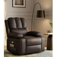 thumbnail image 1 of Recliner Chair with Massage & Heat, Swivel Faux Leather Rocking Chair, 1 of 2