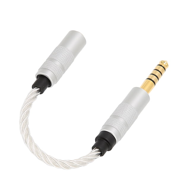 4.4mm Male To 3.5mm Female Cable, Headphone Adapter Cable Prevent Interference Gold Plated Clear Outer Skin Tensile Wearable For Sound Player