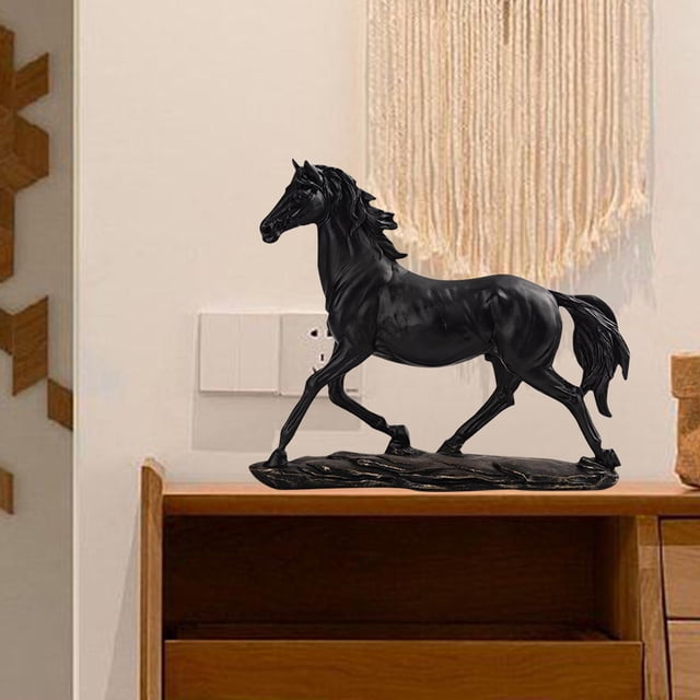 Estatua de caballo, adorno de mesa, figura de caballo, decoración del hogar para sala de estar, estantería, paisaje, regalo de caballo