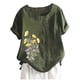 thumbnail image 1 of Camiseta Casual de Manga Corta con Botón de Cuello Redondo de las Mujeres, Tops Cortos para las Mujeres, 1 of 3
