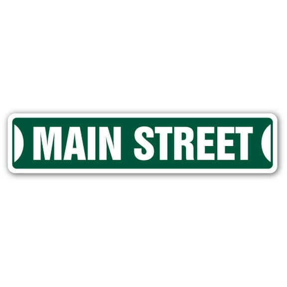 MAIN ST Street Sign Childrens Name Room Sign | Indoor/Outdoor |  18" Wide