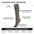 thumbnail image 3 of Lsque Industrial Transportation Pattern Sport Compression Socks for Men & Women 15-20 mmHg Knee High Nurse Pregnant Running Medical and Travel Athletic, 3 of 6