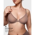 thumbnail image 2 of Sujetador INLYRIC Consufy con cierre frontal transparente Demi Brown Purple 32E, 2 of 6