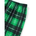thumbnail image 5 of EYIIYE Family Matching Christmas Pajamas, Long Sleeve Christmas Tree & Letter Print Tops Green Plaid Pants Sleepwear Outfits, 5 of 8