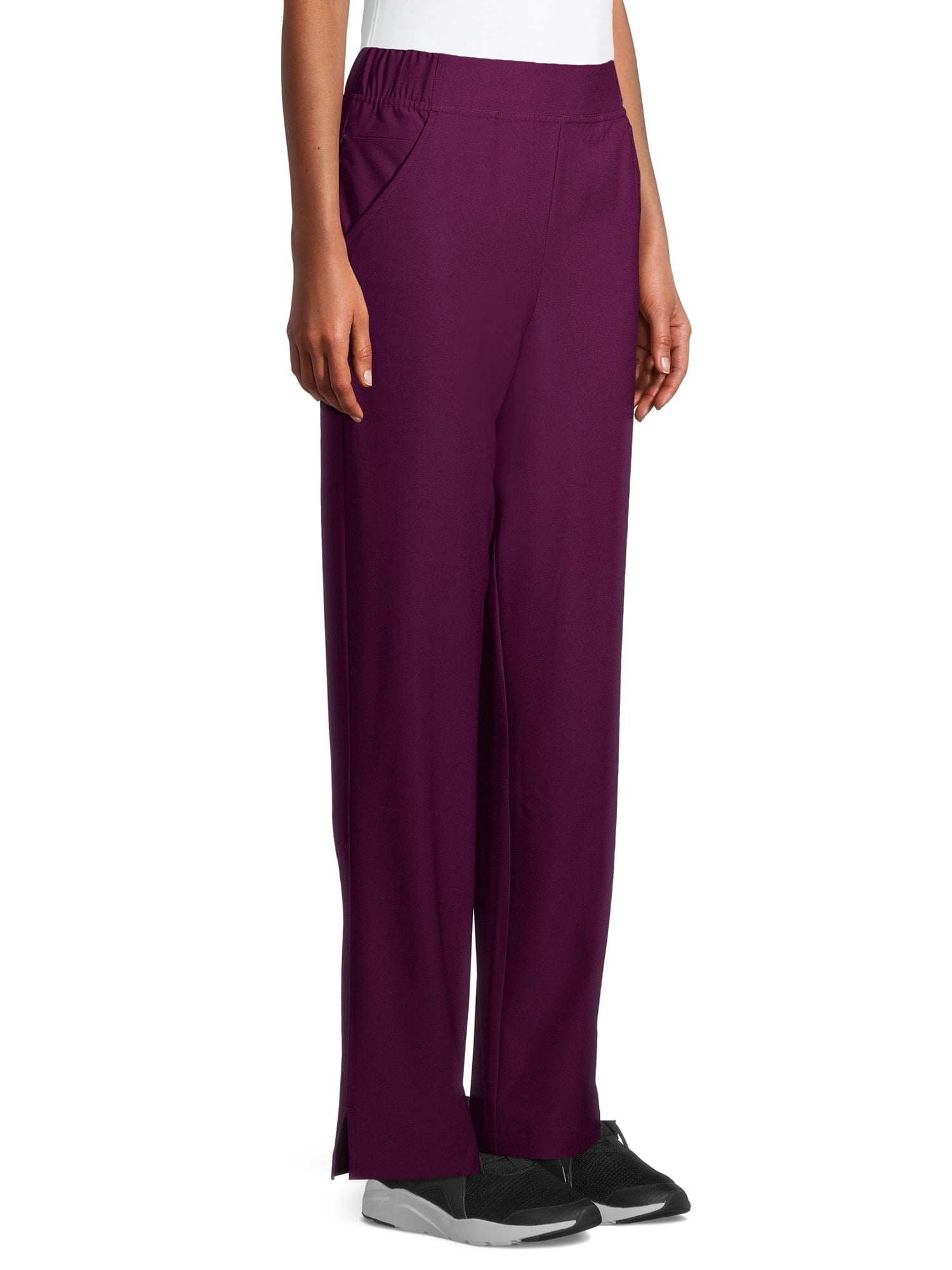 ClimateRight by Cuddl Duds Modern Fit Straight-Leg Flat Front Scrub Pant (Women's and Women's Plus), 1 Count, 1 Pack