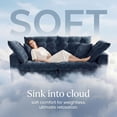 thumbnail image 2 of LazySunsets 79 Inches Cloud Boneless Loveseat, Wide & Deep Seat Boneless Cloud Couch With Multi-Purpose Round Pillow, No Assembly (Blue), 2 of 6