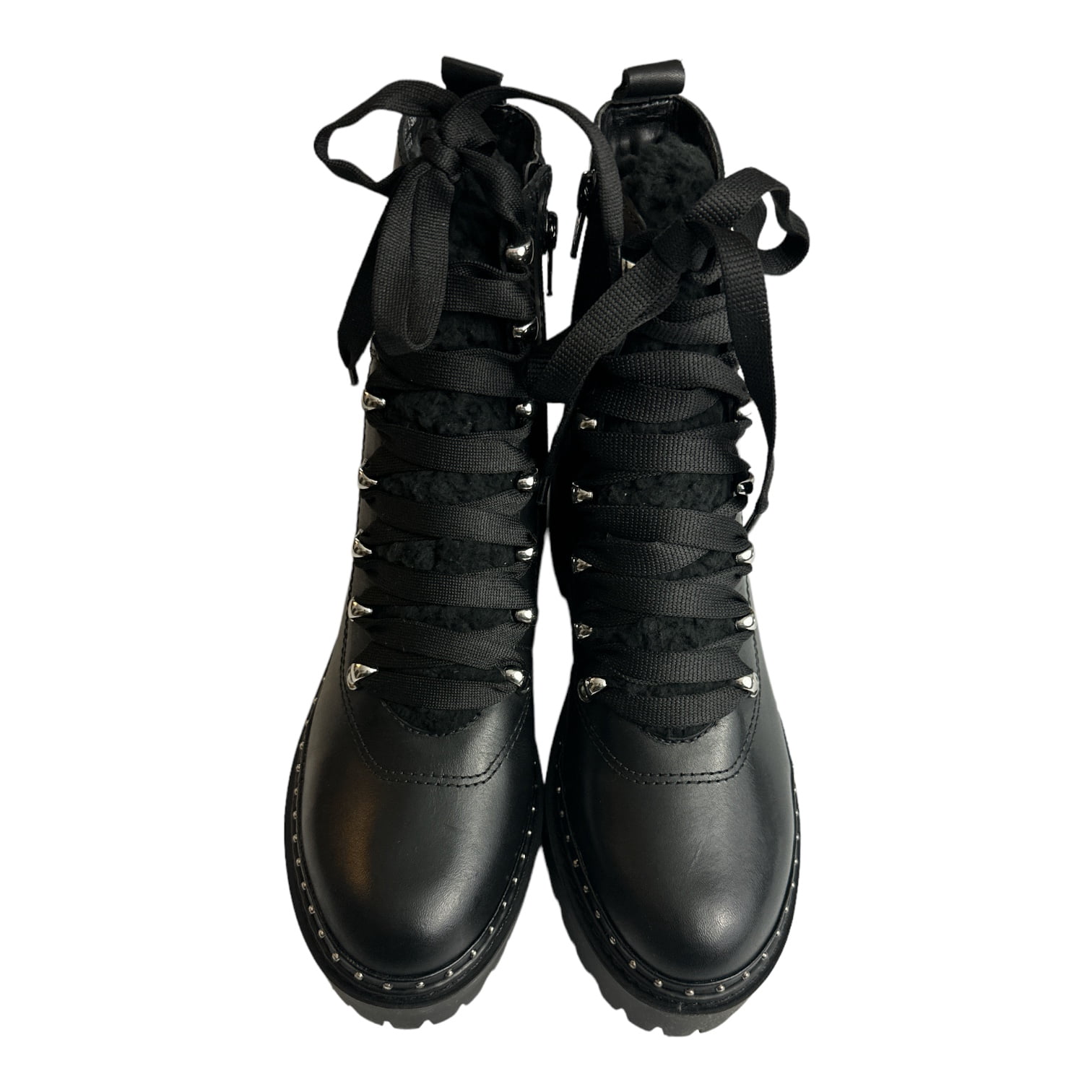 Steve Madden leather/ denim lace up boot with side zipper. Steve Madden Lassy Denim Boot *Final Sale* | Bird & Co main image 4