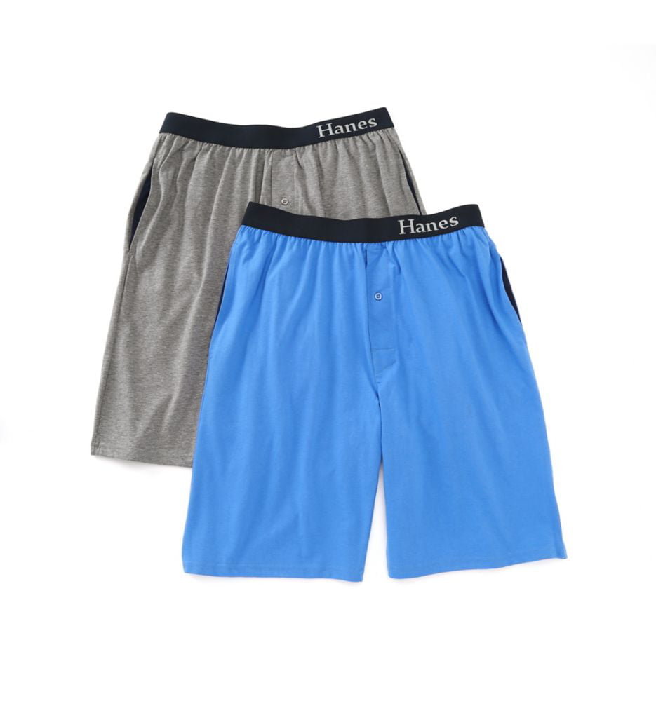 Hanes - Hanes Men's Solid Lounge Shorts (Set of 2 pairs) - Walmart.com