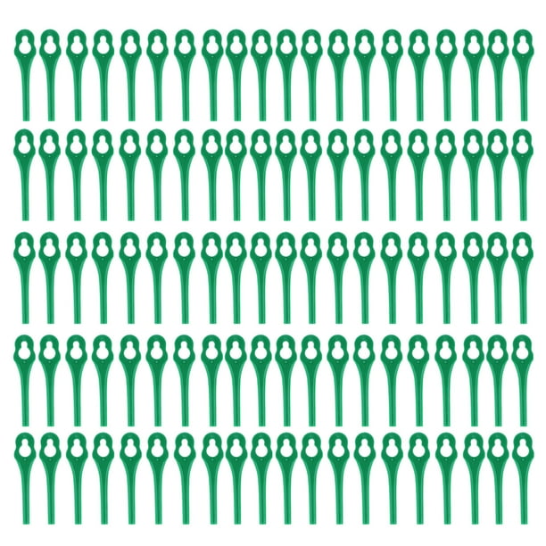 Accesorios para herramientas de poda manual, 100 piezas de cuchillas de corte de plástico, cuchillas de plástico de repuesto para cortadora de césped, cuchillas de plást