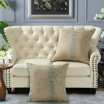 Home Soft Things Jacquard Chenille Big Zipper Throw Pillow Cover 2 Piece Set - Taupe/Khaki - 26" x 26"