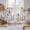 White, variant on Vintage Spring Floral Tier Curtains 24 Inch Length, Elegant Flowers Butterflies Farmhouse Cafe Short Curtains for Bathroom Over Sink, Small Kitchen Curtain Light Filtering Drapes 2 Panels 27.5"Wx24"L