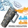 thumbnail image 5 of OBREWU Cute Pug Puppies Tumbler with Handle and Lid,Cute Pug Puppies 40oz Double Wall Vacuum Insulated Tumbler,Cups Gift for Women and Men, 5 of 7