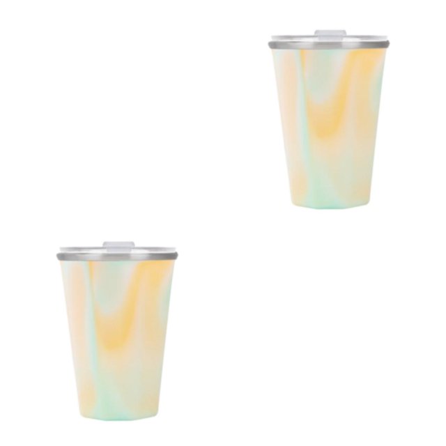 Billuyoard Taza de café de 330ml, vaso de coche de doble pared, tazas de té resistentes al calor de estilo Simple, refrigeración térmica, Type5 NO5