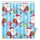 thumbnail image 1 of ABPHQTO Colección de decoración navideña Dibujos animados divertidos Papá Noel caminando con cajas de regalo o juego de cortina de ducha de baño de tela Titmouse 160x180 cm, 1 of 2