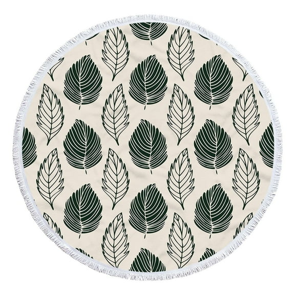 LYEAA Oversized Beach Towels for Adults Microfiber 155x155cm Sandproof Shawl Sweat Towel Multi-Purpose Towel Round Beach Mat Lightweight Beach Blanket for Travel Vacation Swimming Pool