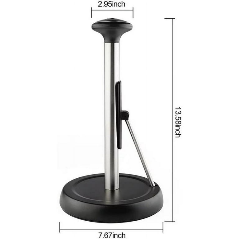 Black Metal Countertop Paper Towel Holder with Condiment Shel – MyGift