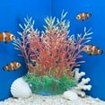 thumbnail image 4 of Small Fish Tank Decorations 2Pcs Plastic Aquatic Plants 22cm, Fake Seaweed, Realistic Design, Weighted Base, Safe for Fish, No Maintenance, 4 of 6