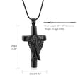 thumbnail image 2 of Angel Wing Cross Cremation Urn Necklace for Human Ashes Pet Memorial Keepsake Pendant Loved Ones Keepsake Locket Pendant for Men Women, 2 of 9