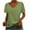 Mint Green, variant on Timegard Tops for Women Summer Short Sleeve V Neck Tops Casual Loose Comfy Basic Tee Shirts Solid Color
