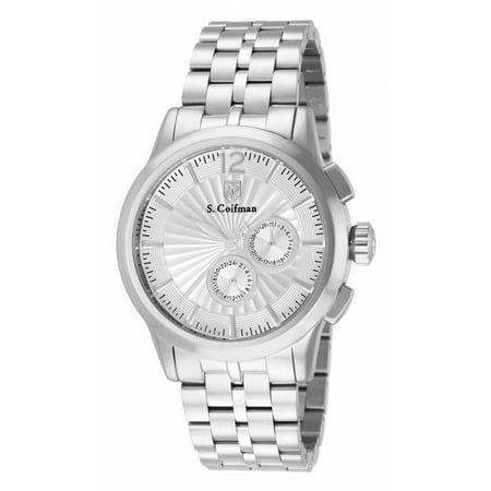 S. Coifman Men's SC0267 Quartz Chronograph Metallic White Dial Watch