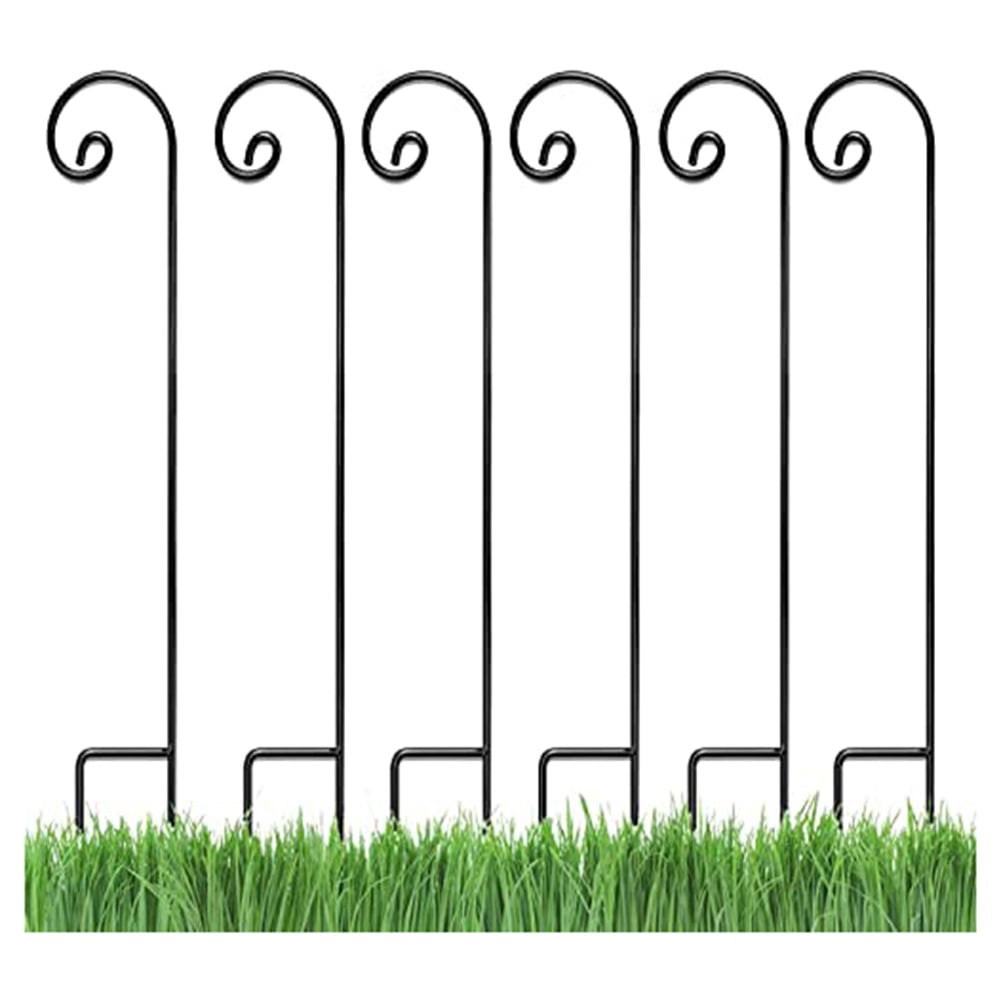 RANME 6Pack Shepherd Hook Used For Hanging Bird Feeders Flower Baskets Lanterns