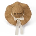 thumbnail image 3 of QSAWXQZ Women's Straw Sun Hat Wide Brim Bow Ribbon Beach Hat for Vacation Free Size, 3 of 8