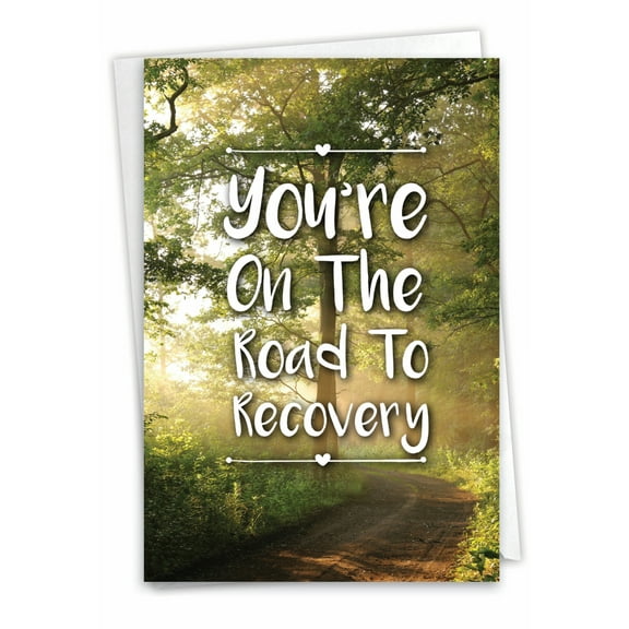 1 Funny Recovery Card with Envelope - Road to Recovery Recovery C9133AAG
