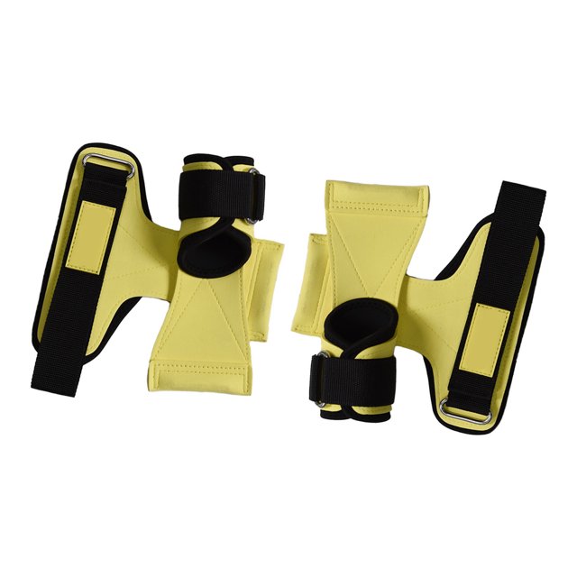 Guantes de entrenamiento de gimnasio para levantamiento de pesas con soporte para muñeca para hombres y mujeres protección completa de la palma para entrenamiento Fitness dominadas amarillo