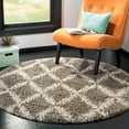 thumbnail image 5 of SAFAVIEH Hudson Franklin Geometric Diamonds Shag Area Rug, Ivory/Grey, 7' x 7' Round, 5 of 5