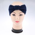 thumbnail image 2 of Estiramiento de Invierno Crochet Bow Warmer Ear Wide Knitted Headband Turban para Mujer - Azul, tal se describe Sunnimix Diadema de turbante de punto, 2 of 8