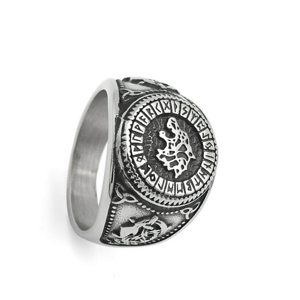Guardurnaity Anillo de moda para hombre, anillos para niños, joyería multiusos para dedos, accesorios de decoración, regalos de Navidad y Ropa, zapatos y accesorios Miscelánea 12# color acero