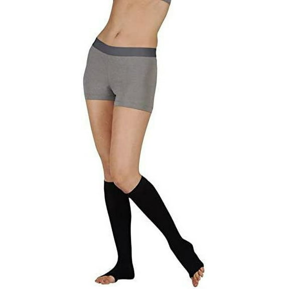 Juzo Soft 2000 Open Toe Knee Highs - 15-20 mmHg Reg Black I