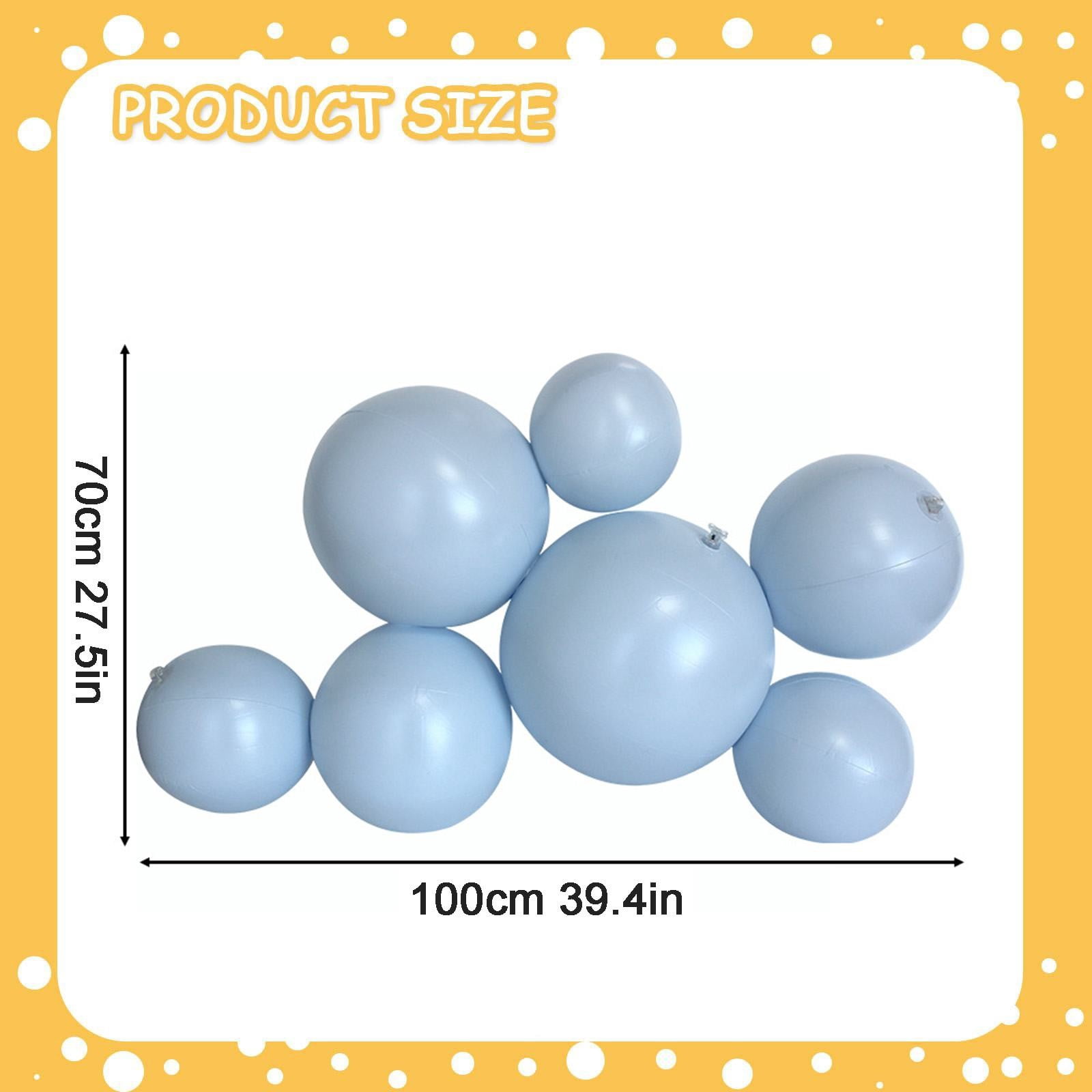 Reusable Inflatable Balloon Garland Arch Kit, 7 Pcs PVC Balloon Set for Birthday Party Decorations & Wedding Arch Kit, Latex-Free Decoration for Graduation Holiday Party Supplies