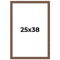 25x38 Dark Brown Bamboo Real Wood Picture Frame Width 1.5 inches | Interior Frame Depth 0.5 inches