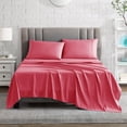 thumbnail image 5 of American Home Collection Brushed Microfiber Sheet Set, Deep Pocket Extra Soft Sheets & Pillowcases Set, 4 Pieces, Queen, Pink, 5 of 7