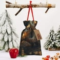 thumbnail image 6 of Fuzoiu Adorable Otter Pair Hug Print Christmas Gift Bag,Burlap Gift Bag with Drawstring Closure & Hang Tag,Perfect for Holidays, Birthdays, and Special Occasions-Small, 6 of 7